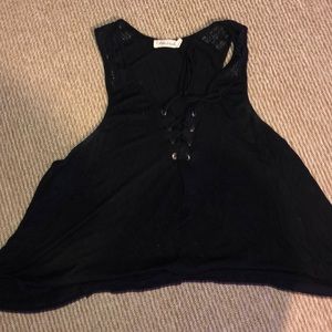 Black Flowy Crop Top